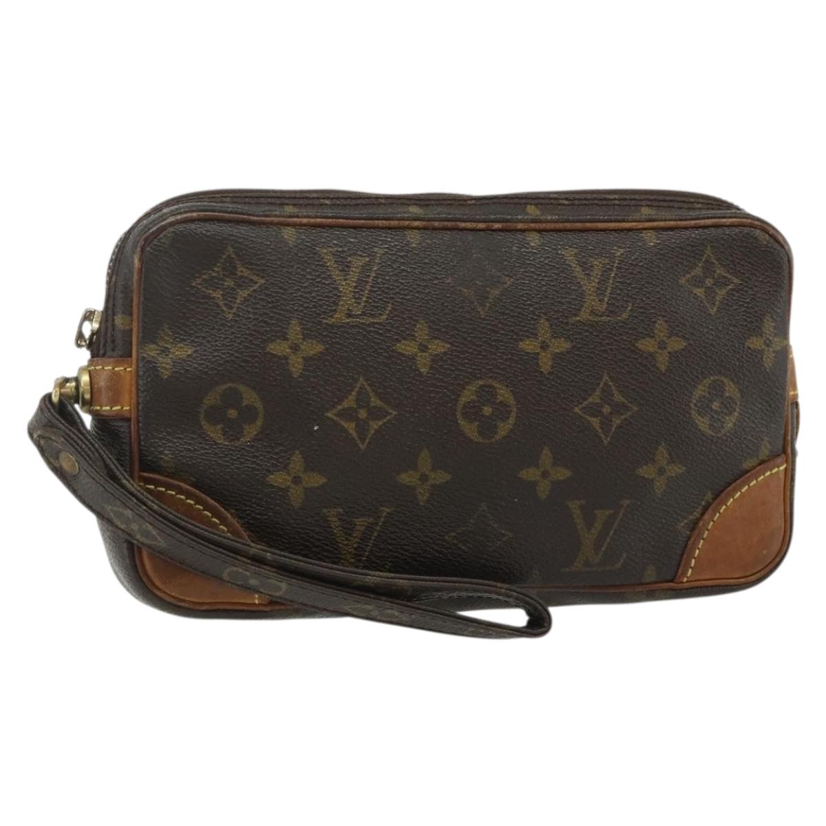 LOUIS VUITTON Monogram Marly Dragonne PM Clutch Bag M51827 LV Auth ka3981
