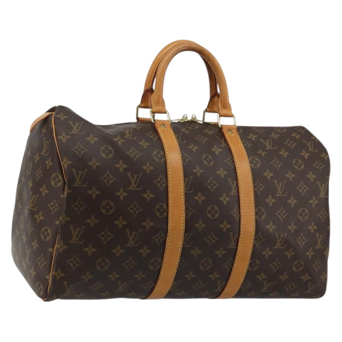 LOUIS VUITTON Monogram Keepall 45 Boston Bag M41428 LV Auth ka3995