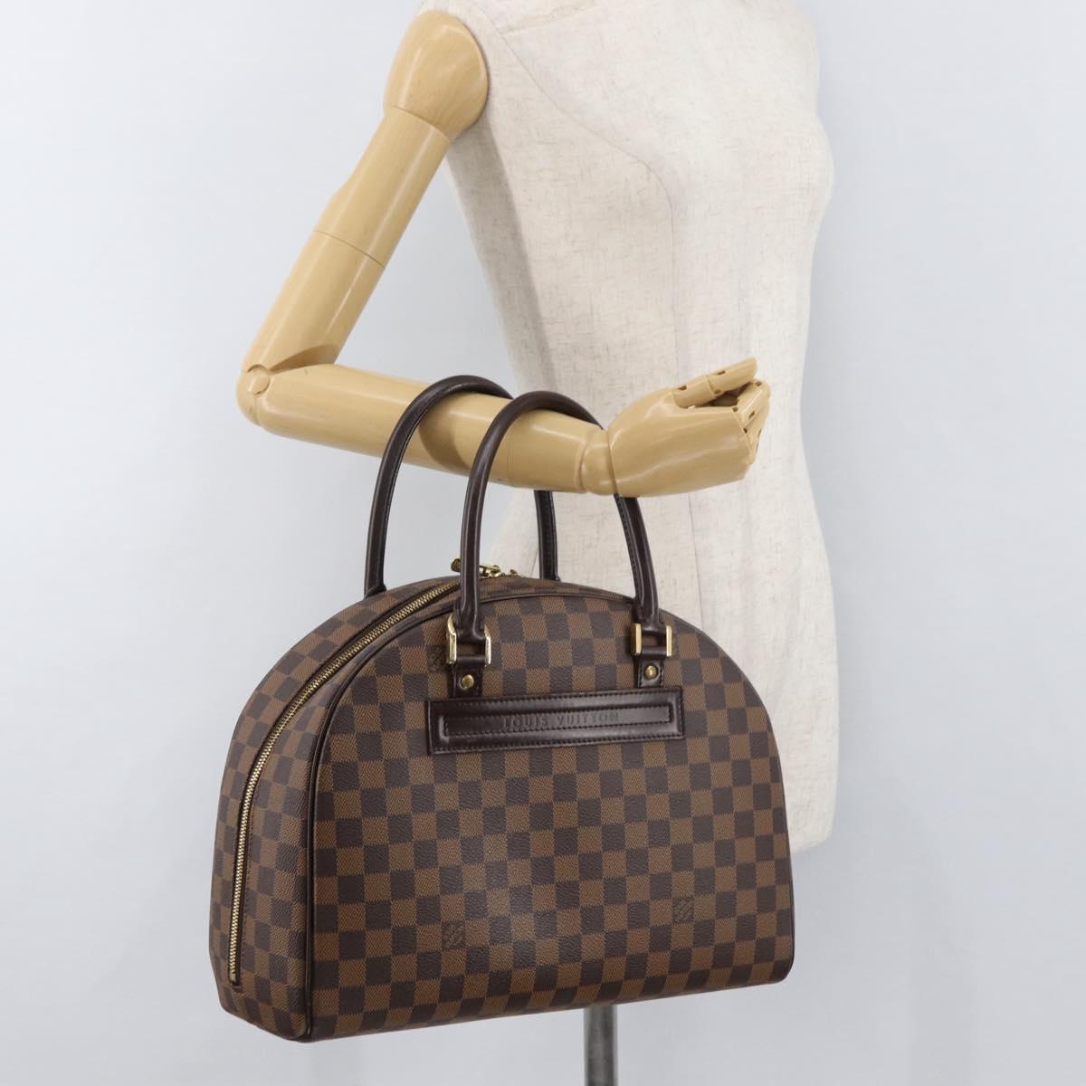 LOUIS VUITTON Damier Ebene Nolita Hand Bag N41455 LV Auth ka4006A
