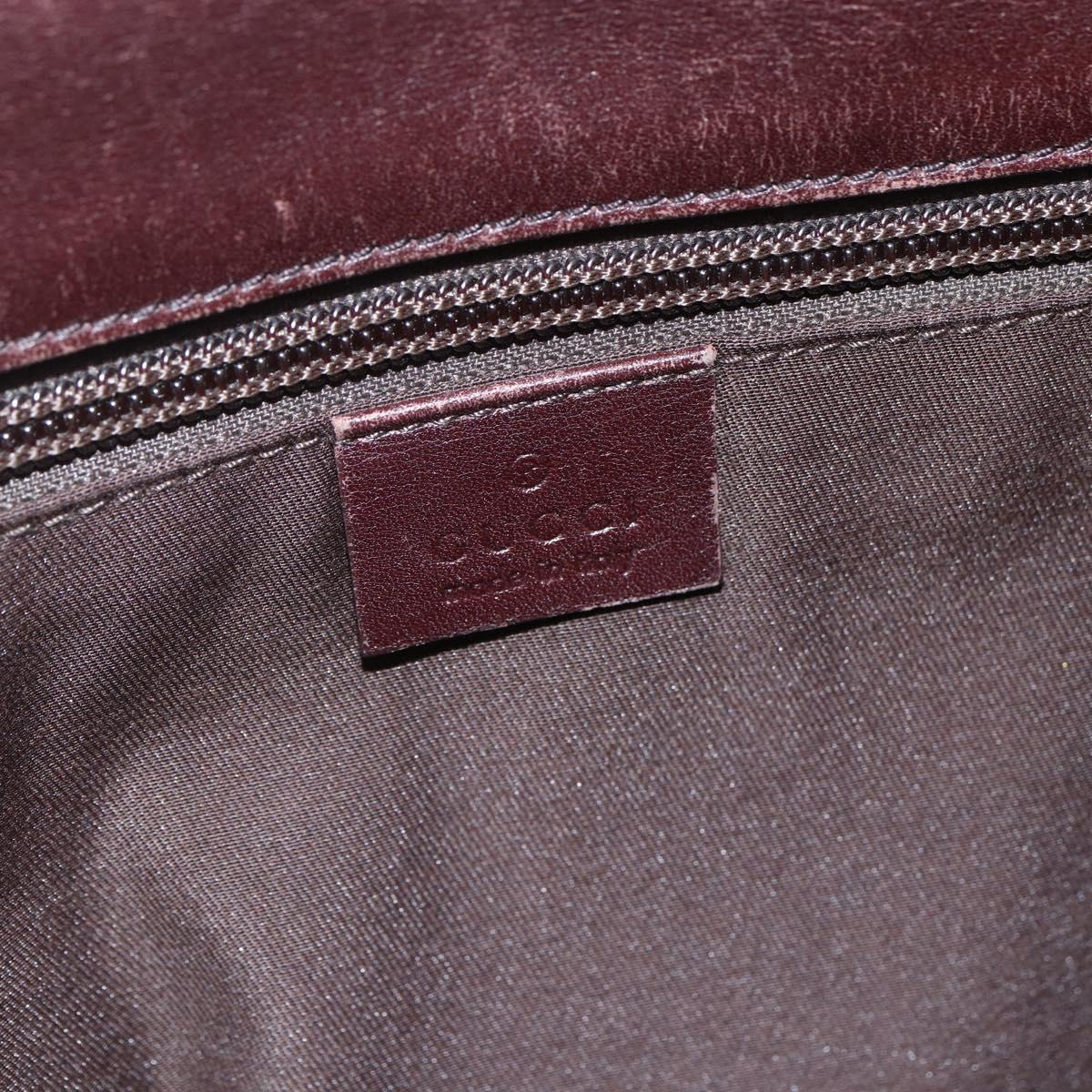 GUCCI Guccissima GG Canvas Abbey Shoulder Bag Brown Silver 145844 Auth ka403