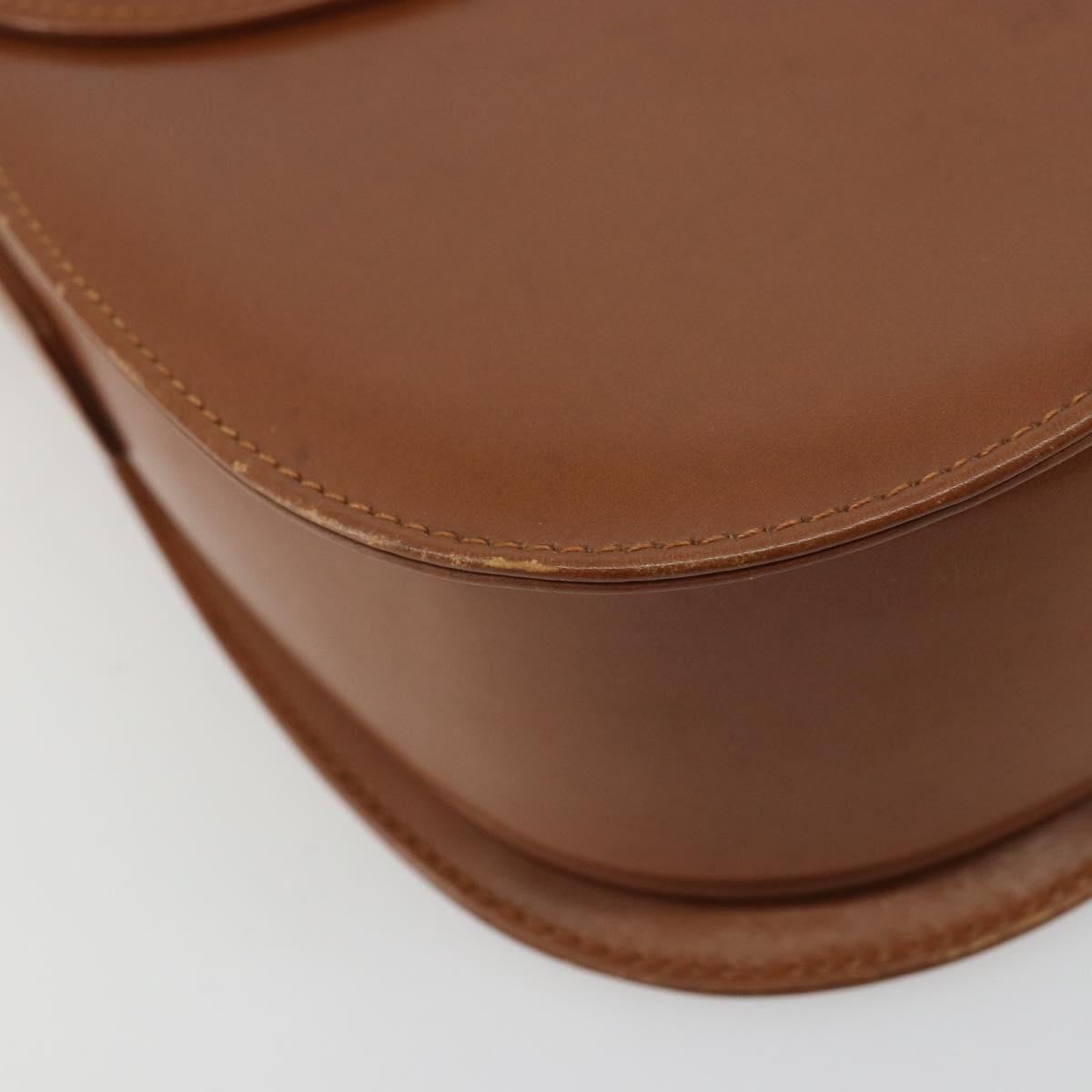GUCCI Ready Lock Shoulder Bag Leather Brown Gold 001 46 1469 Auth ka4039A