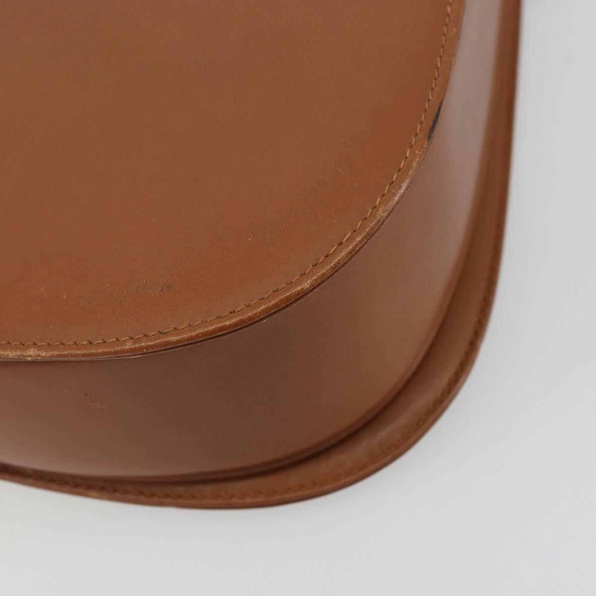 GUCCI Ready Lock Shoulder Bag Leather Brown Gold 001 46 1469 Auth ka4039A