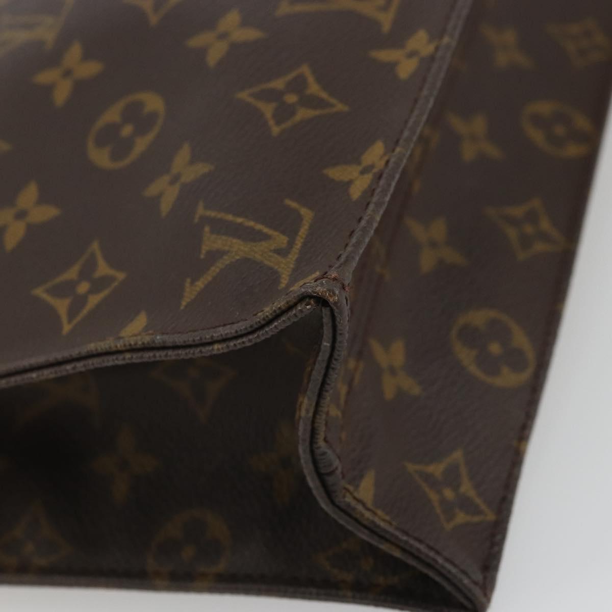 LOUIS VUITTON Monogram Sac Plat Hand Bag M51140 LV Auth ka4051