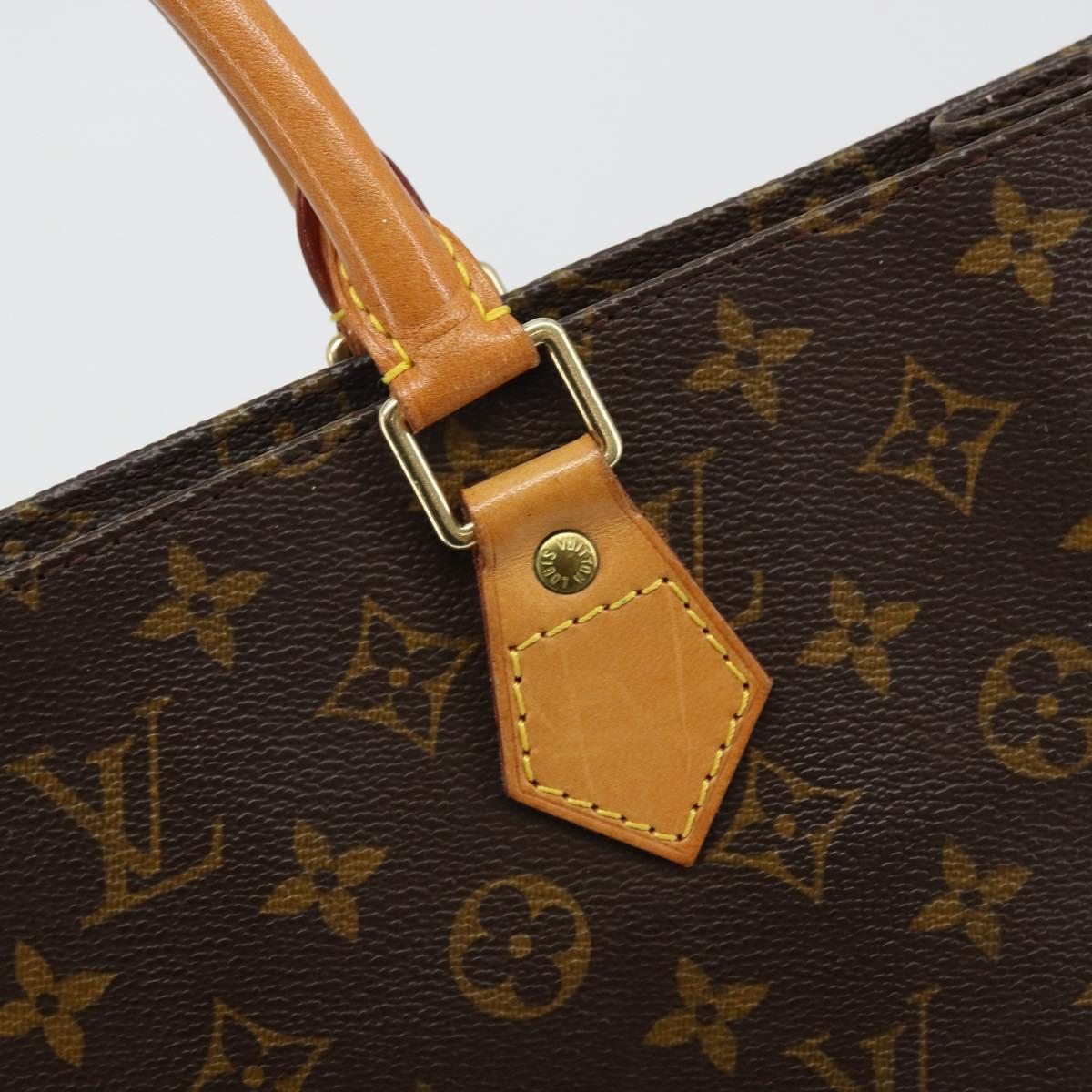 LOUIS VUITTON Monogram Sac Plat Hand Bag M51140 LV Auth ka4051