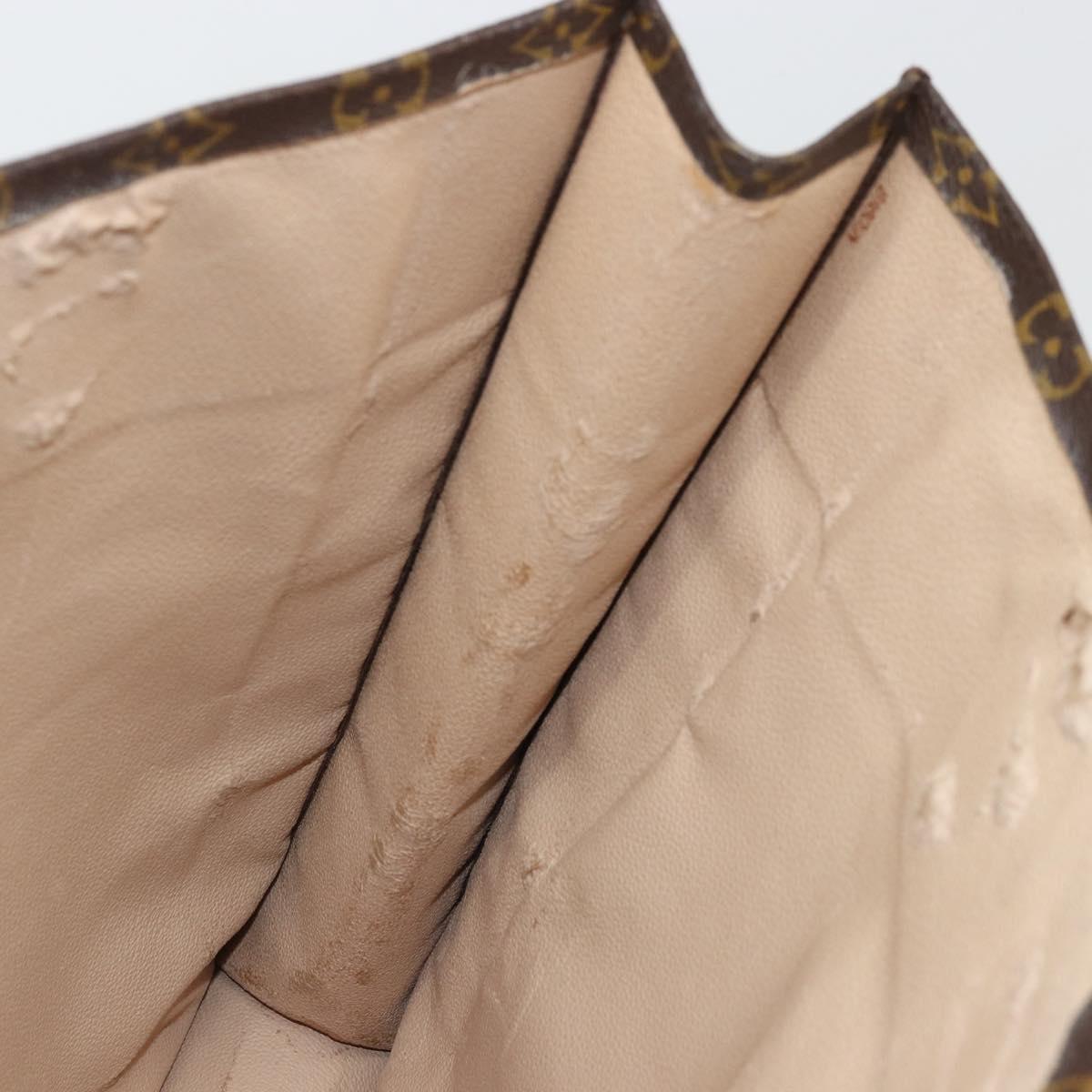 LOUIS VUITTON Monogram Sac Plat Hand Bag M51140 LV Auth ka4051