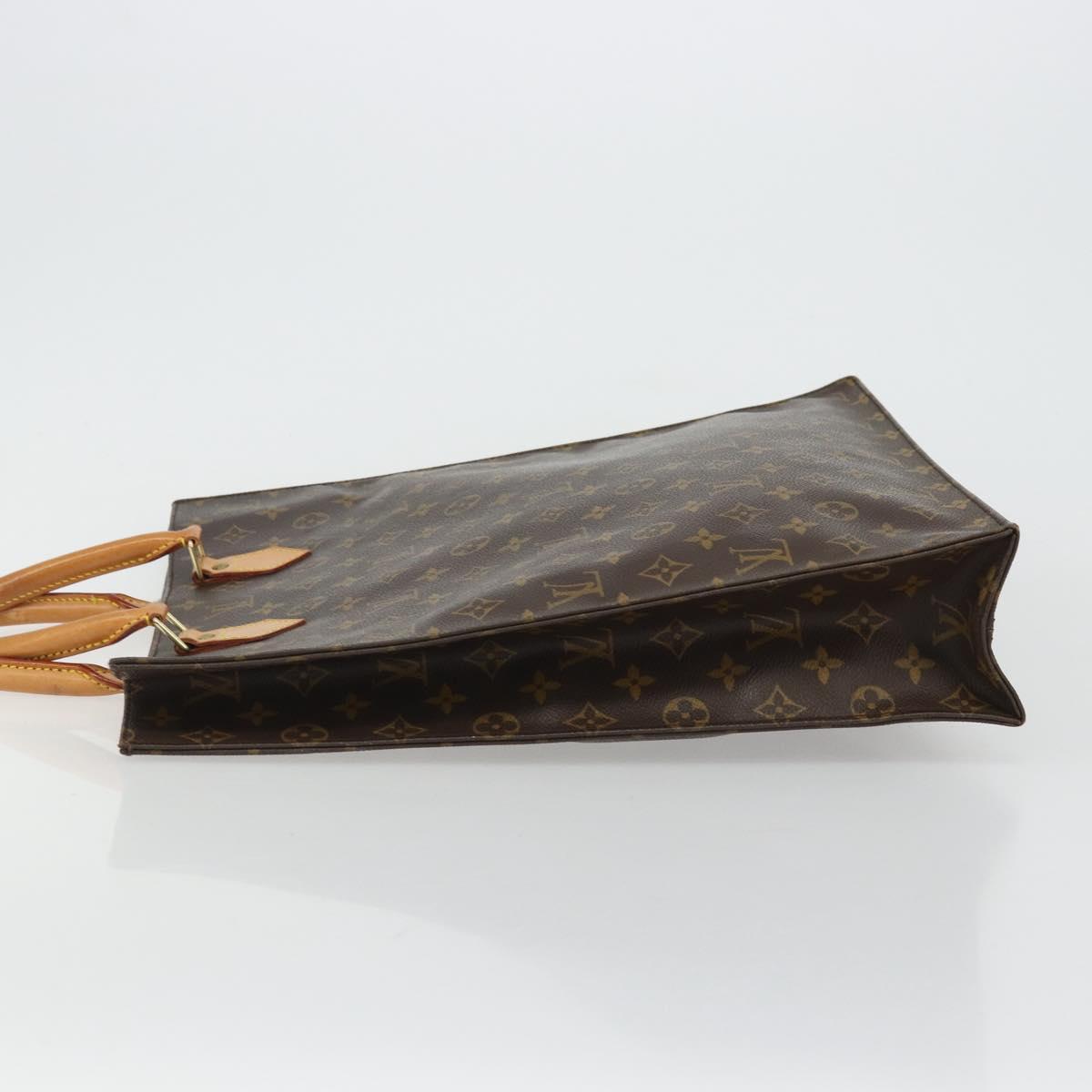 LOUIS VUITTON Monogram Sac Plat Hand Bag M51140 LV Auth ka4051