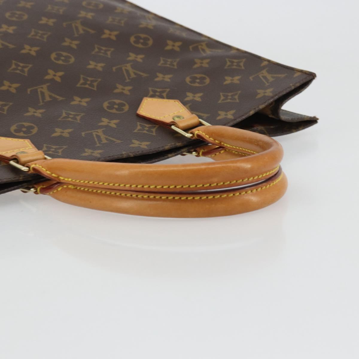 LOUIS VUITTON Monogram Sac Plat Hand Bag M51140 LV Auth ka4051