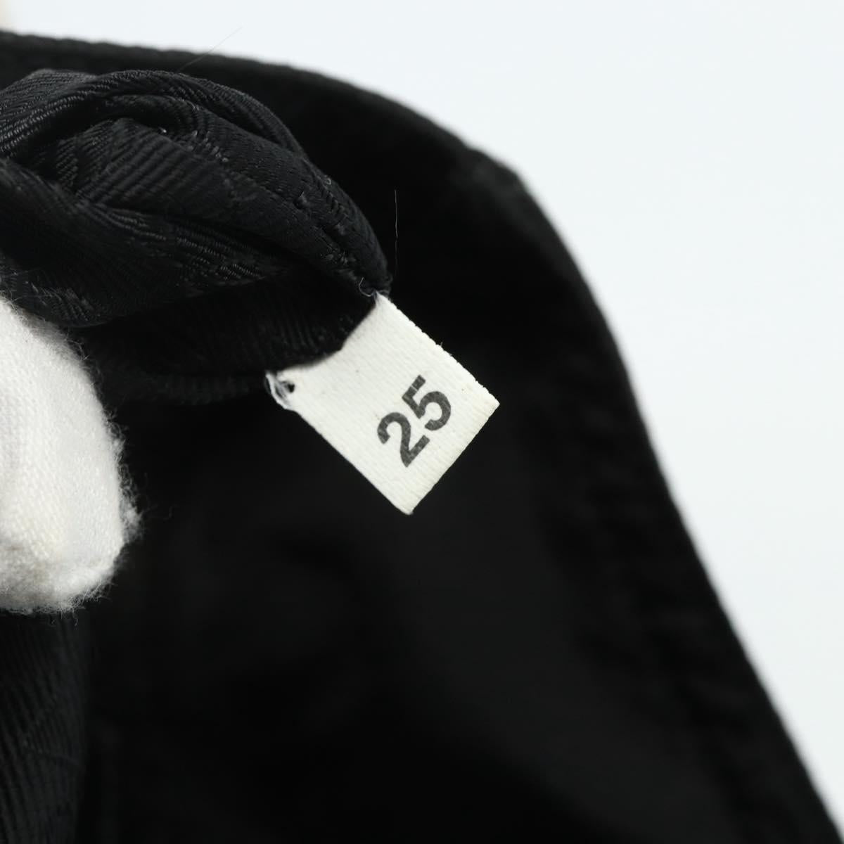 PRADA Tote Bag Nylon Black Silver Auth ka4054