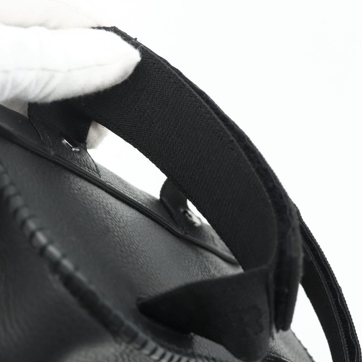 Christian Dior Saddle Arm Pouch Cactus Jack Leather Black Silver Auth ka4066A