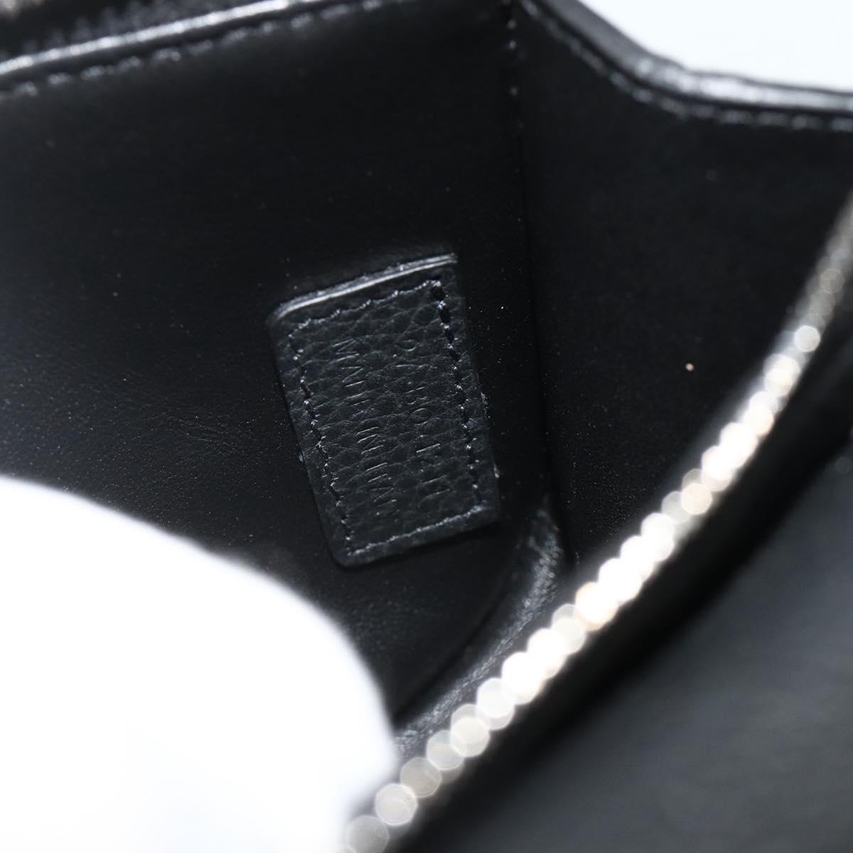 Christian Dior Saddle Arm Pouch Cactus Jack Leather Black Silver Auth ka4066A