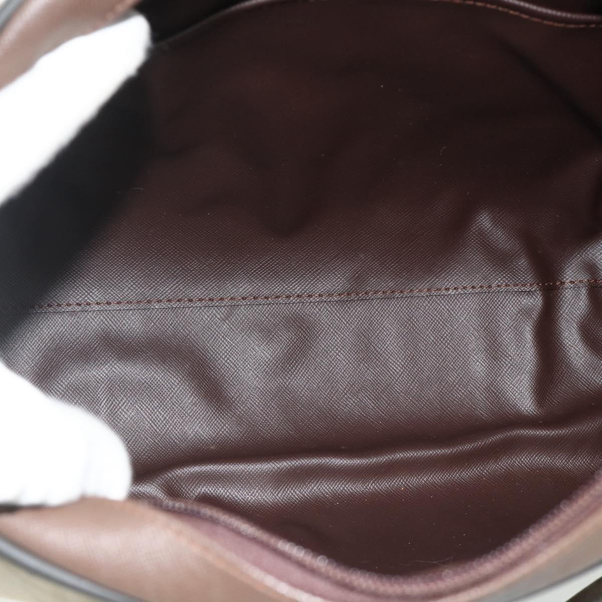 Burberrys Nova Check Hand Bag Canvas Leather Beige Gold Auth ka4067