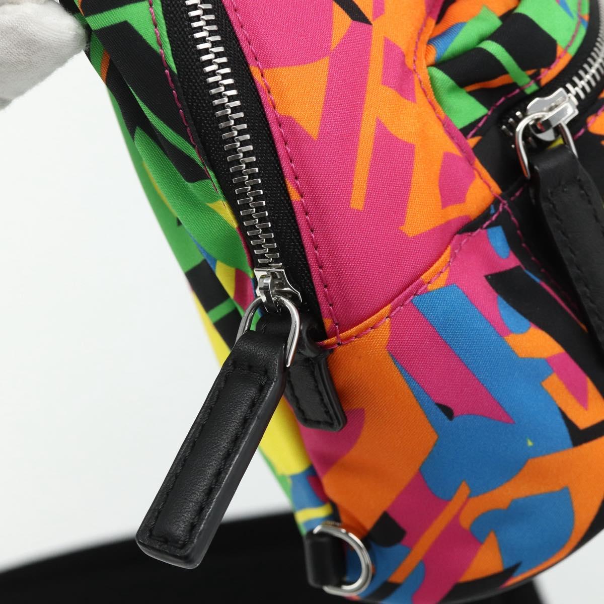 MCM Shoulder Bag Nylon Multicolor Silver Auth ka4070A