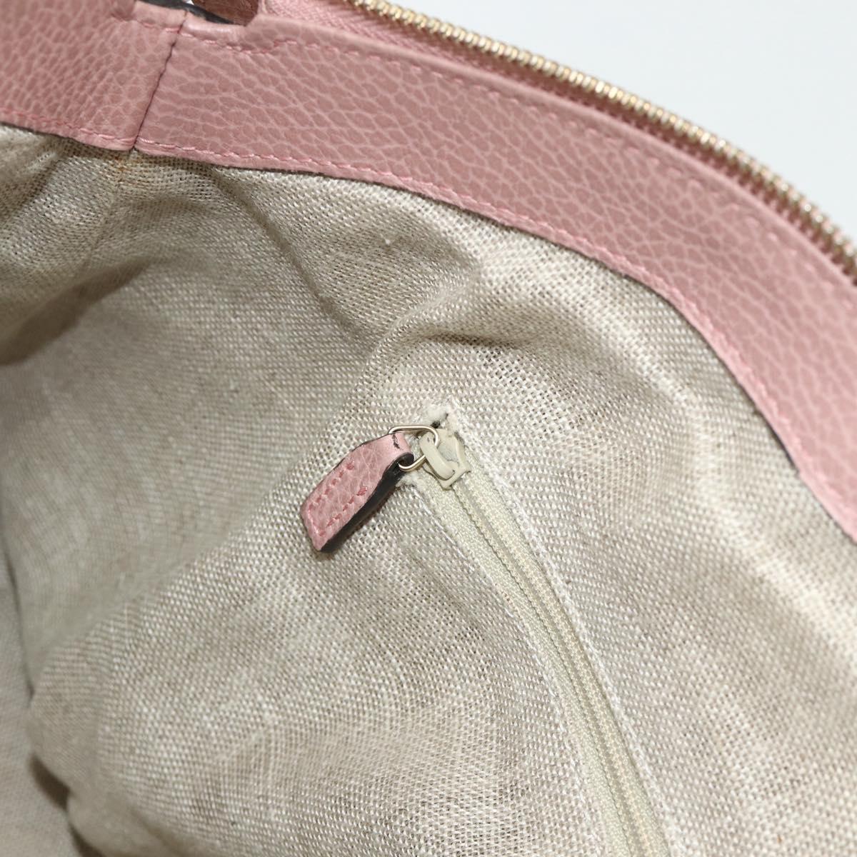 GUCCI Interlocking Hand Bag Leather Outlet 2way Pink Gold 449651 Auth ka4075