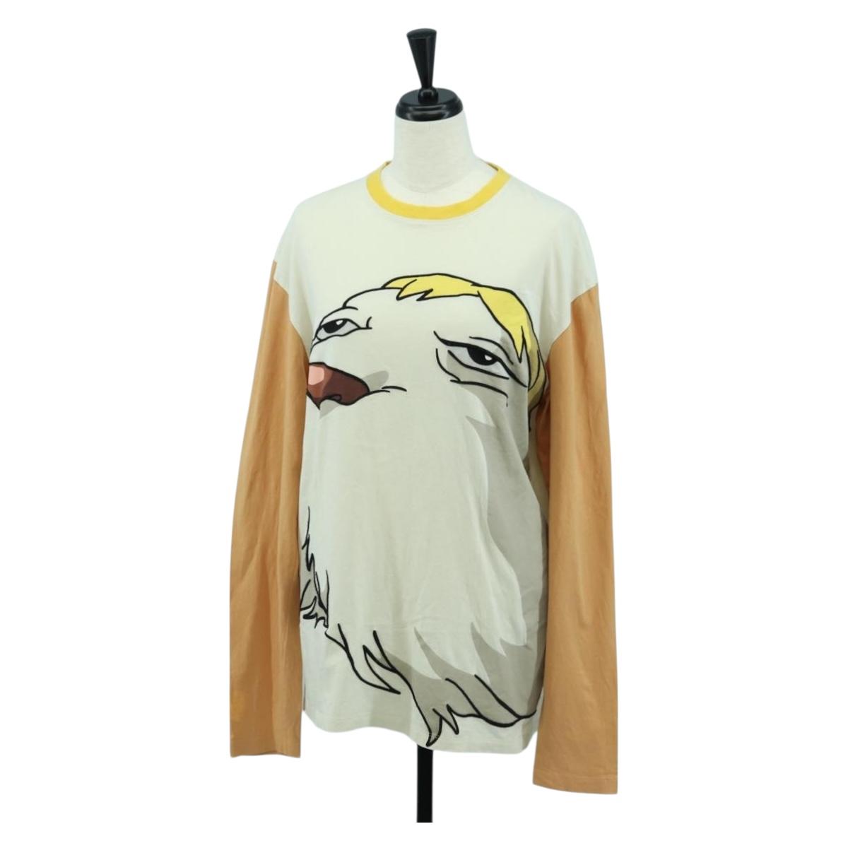 LOEWE LOEWE × Studio Ghibli Hin T Shirt Cotton White Orange Auth ka4076M