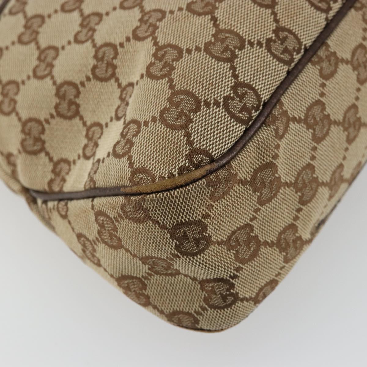 GUCCI GG Canvas Hand Bag Silver Beige 121023 Auth ka4077A