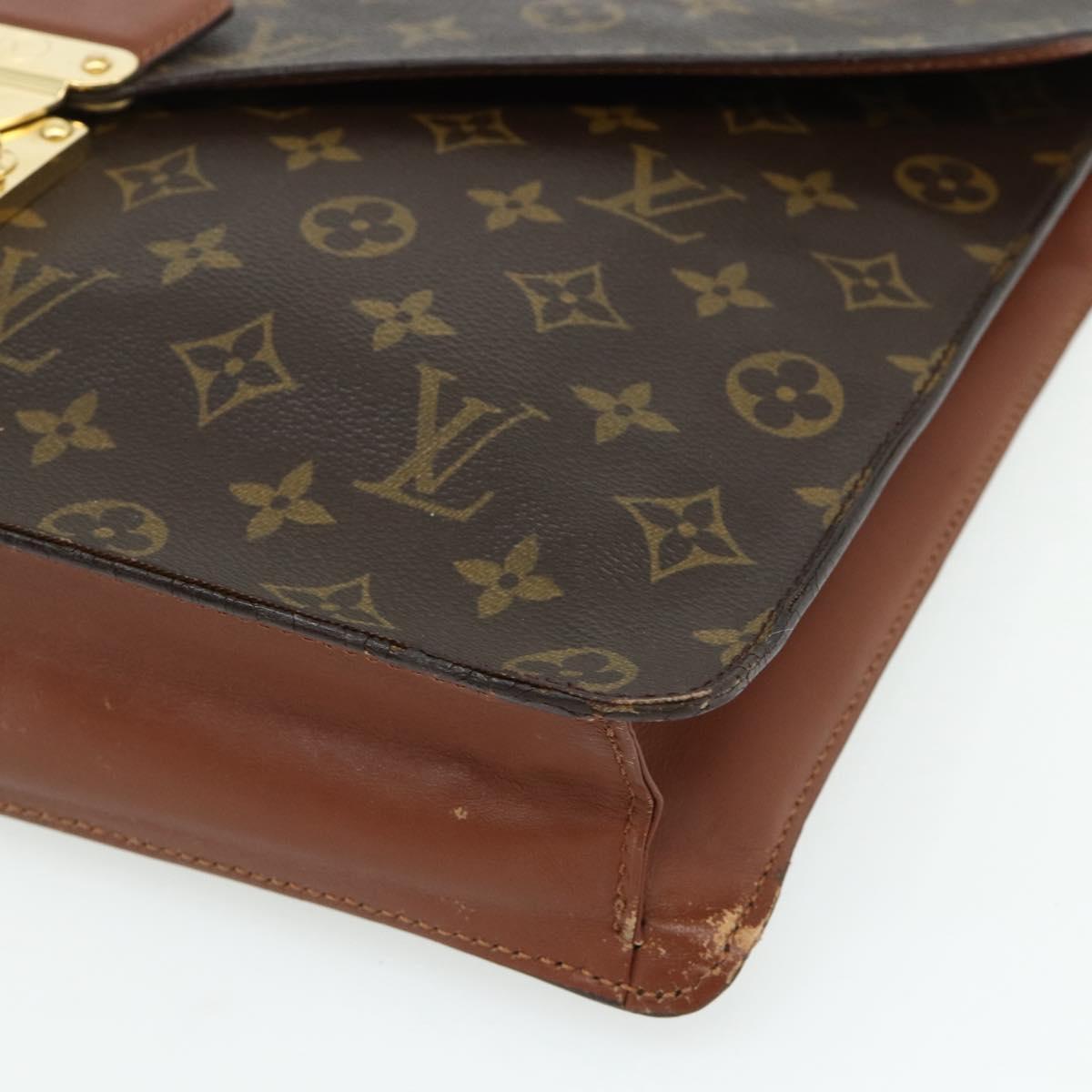 LOUIS VUITTON Monogram Porte Documents Bandouliere Bag M53338 LV Auth ka4083