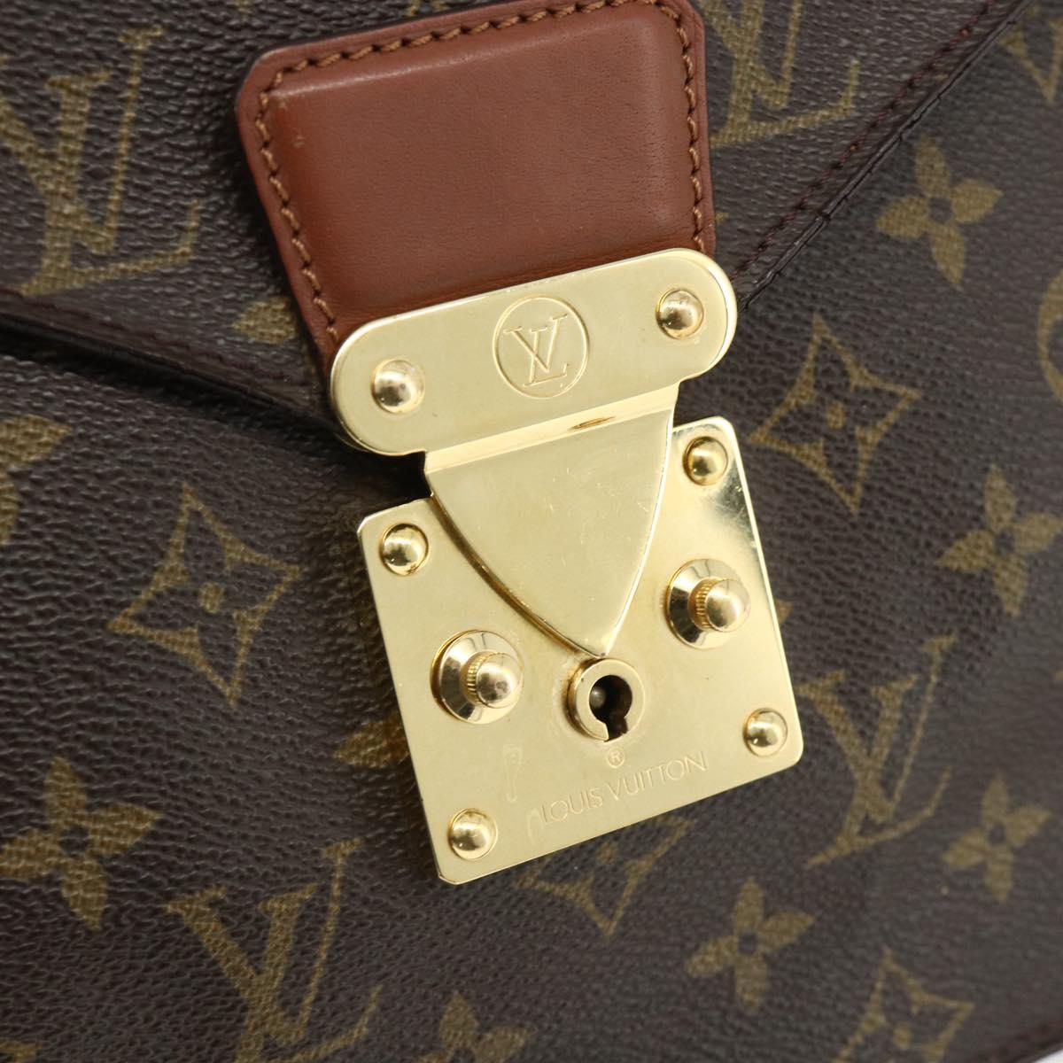LOUIS VUITTON Monogram Porte Documents Bandouliere Bag M53338 LV Auth ka4083