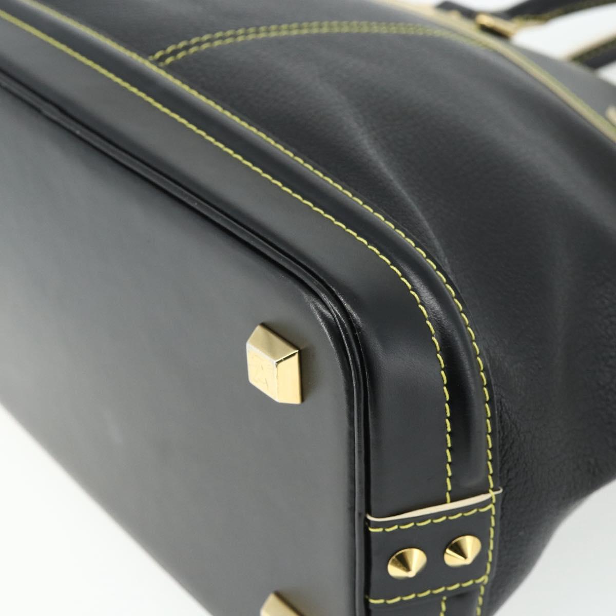 LOUIS VUITTON Suhari Lockit PM Hand Bag Leather Black M91888 LV Auth ka4094A