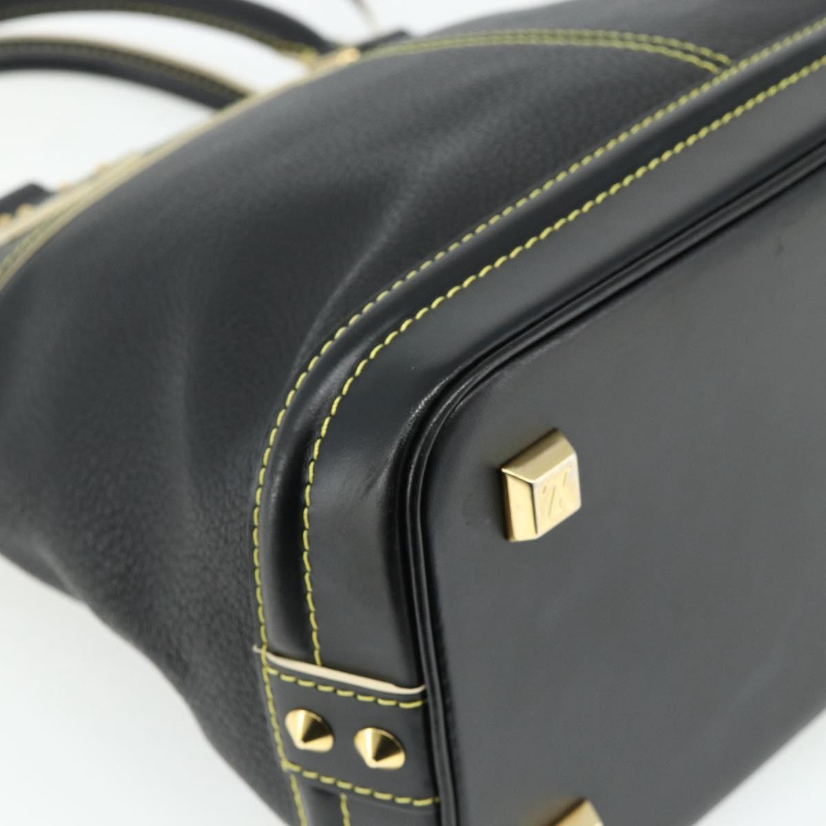 LOUIS VUITTON Suhari Lockit PM Hand Bag Leather Black M91888 LV Auth ka4094A