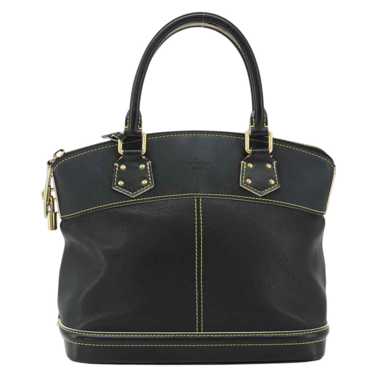 LOUIS VUITTON Suhari Lockit PM Hand Bag Leather Black M91888 LV Auth ka4094A