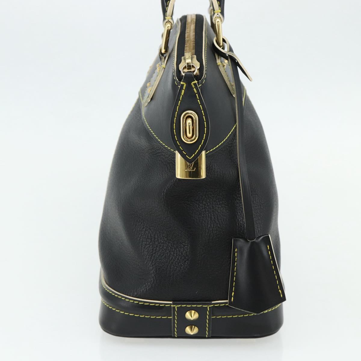 LOUIS VUITTON Suhari Lockit PM Hand Bag Leather Black M91888 LV Auth ka4094A
