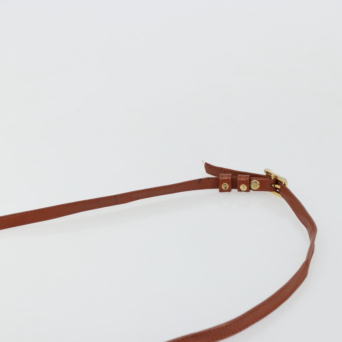 MCM Vicetos Logogram Shoulder Bag PVC Leather Brown Gold Auth ka4095A