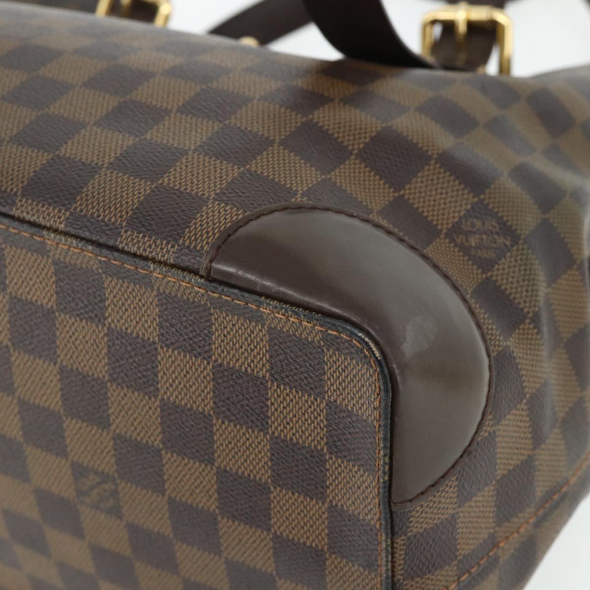 LOUIS VUITTON Damier Ebene Hampstead MM Tote Bag N51204 LV Auth ka4096