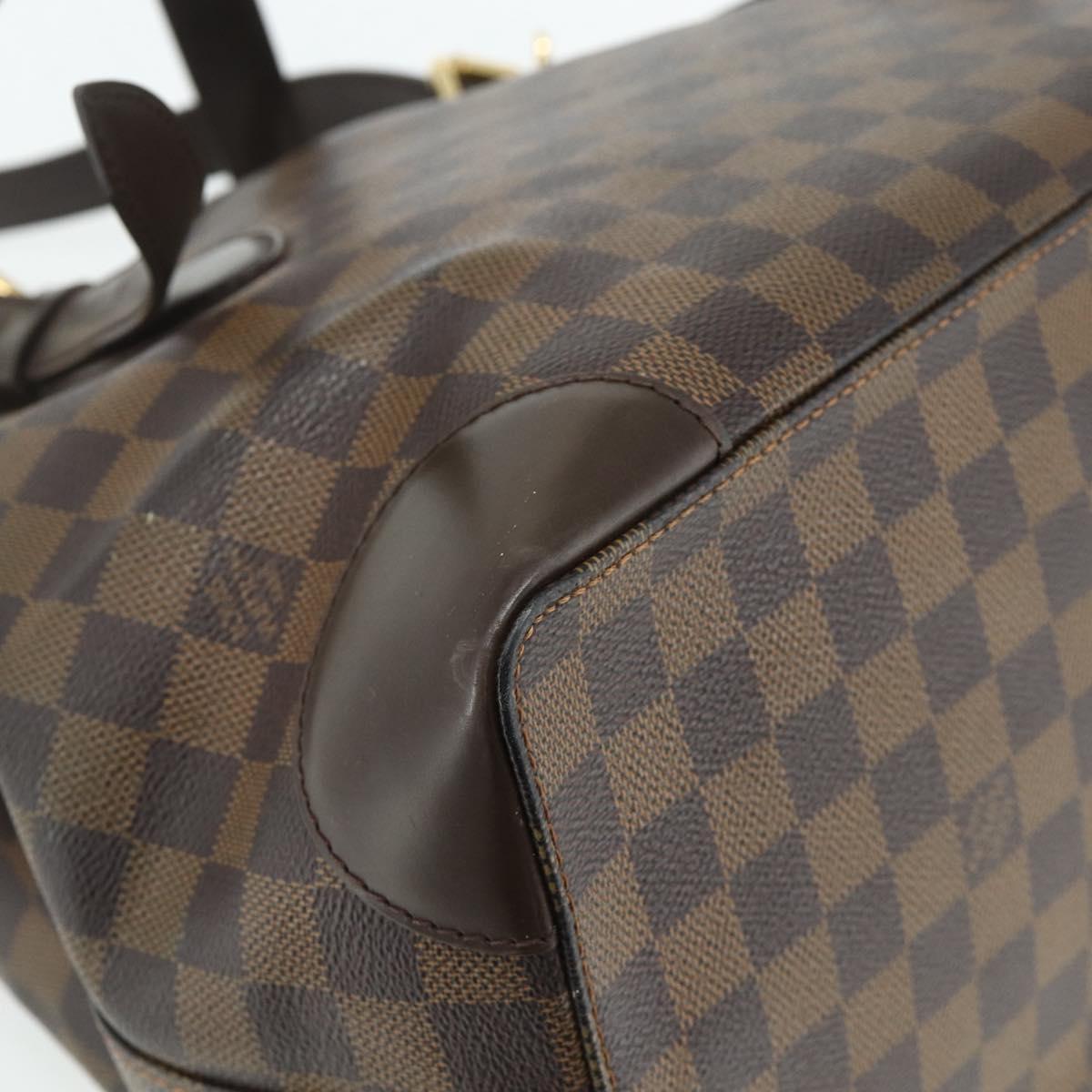 LOUIS VUITTON Damier Ebene Hampstead MM Tote Bag N51204 LV Auth ka4096
