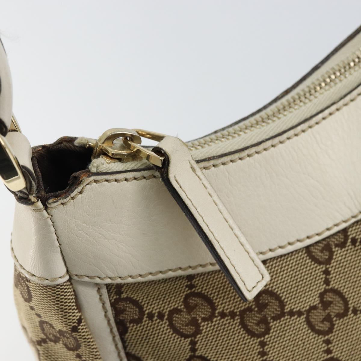 GUCCI GG Canvas Abbey Hand Bag Beige Gold 190525 Auth ka410