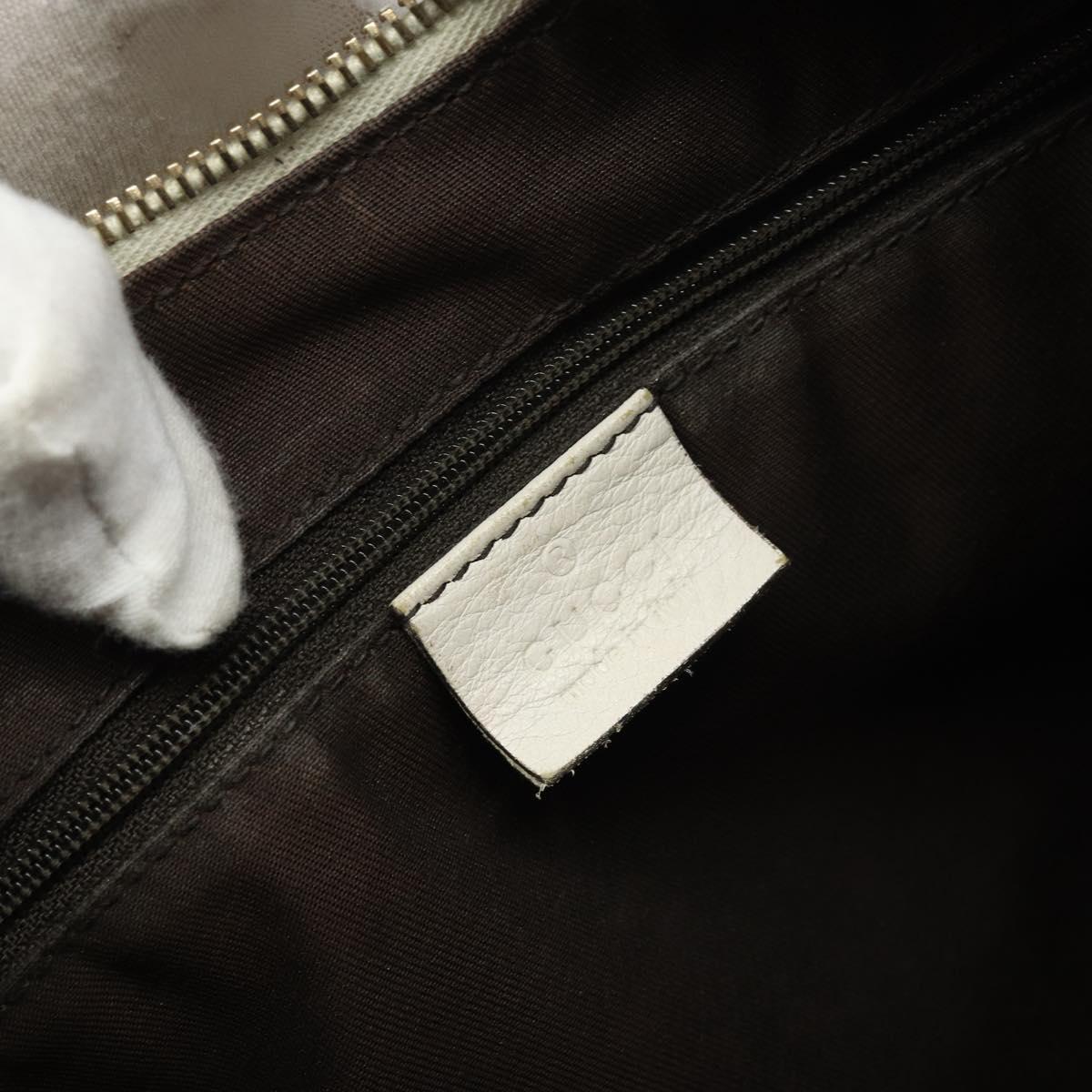 GUCCI GG Canvas Abbey Hand Bag Beige Gold 190525 Auth ka410