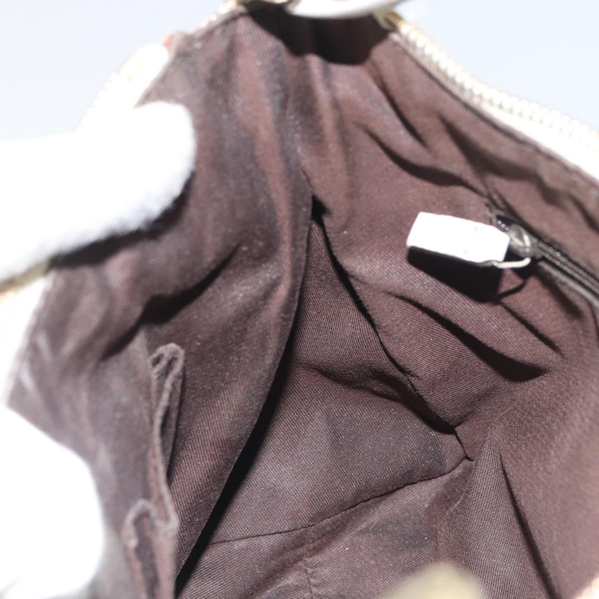 GUCCI GG Canvas Abbey Hand Bag Beige Gold 190525 Auth ka410