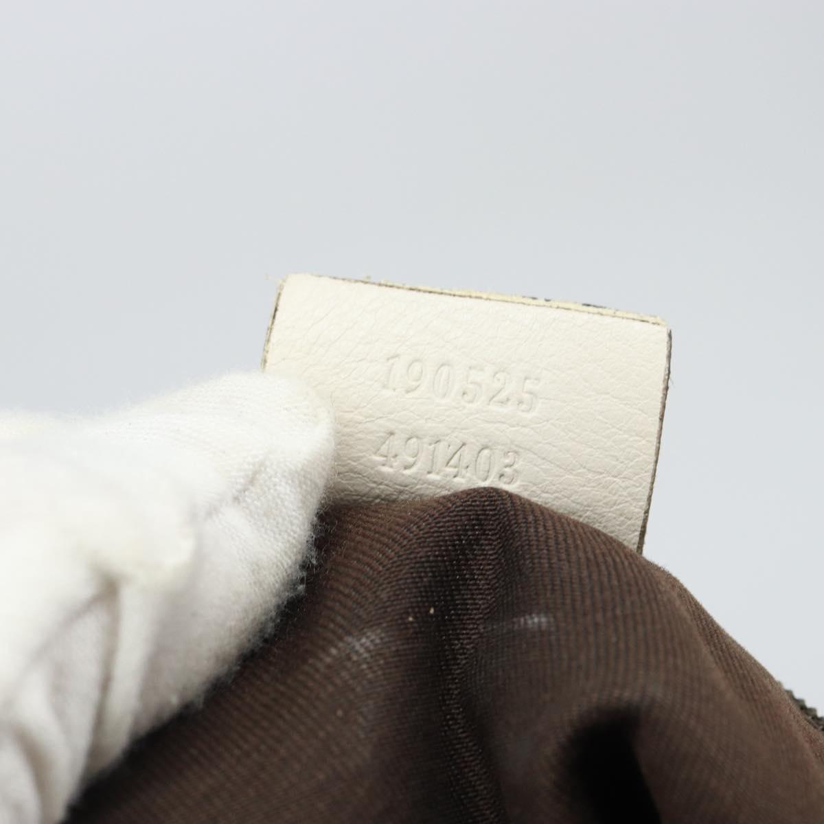 GUCCI GG Canvas Abbey Hand Bag Beige Gold 190525 Auth ka410