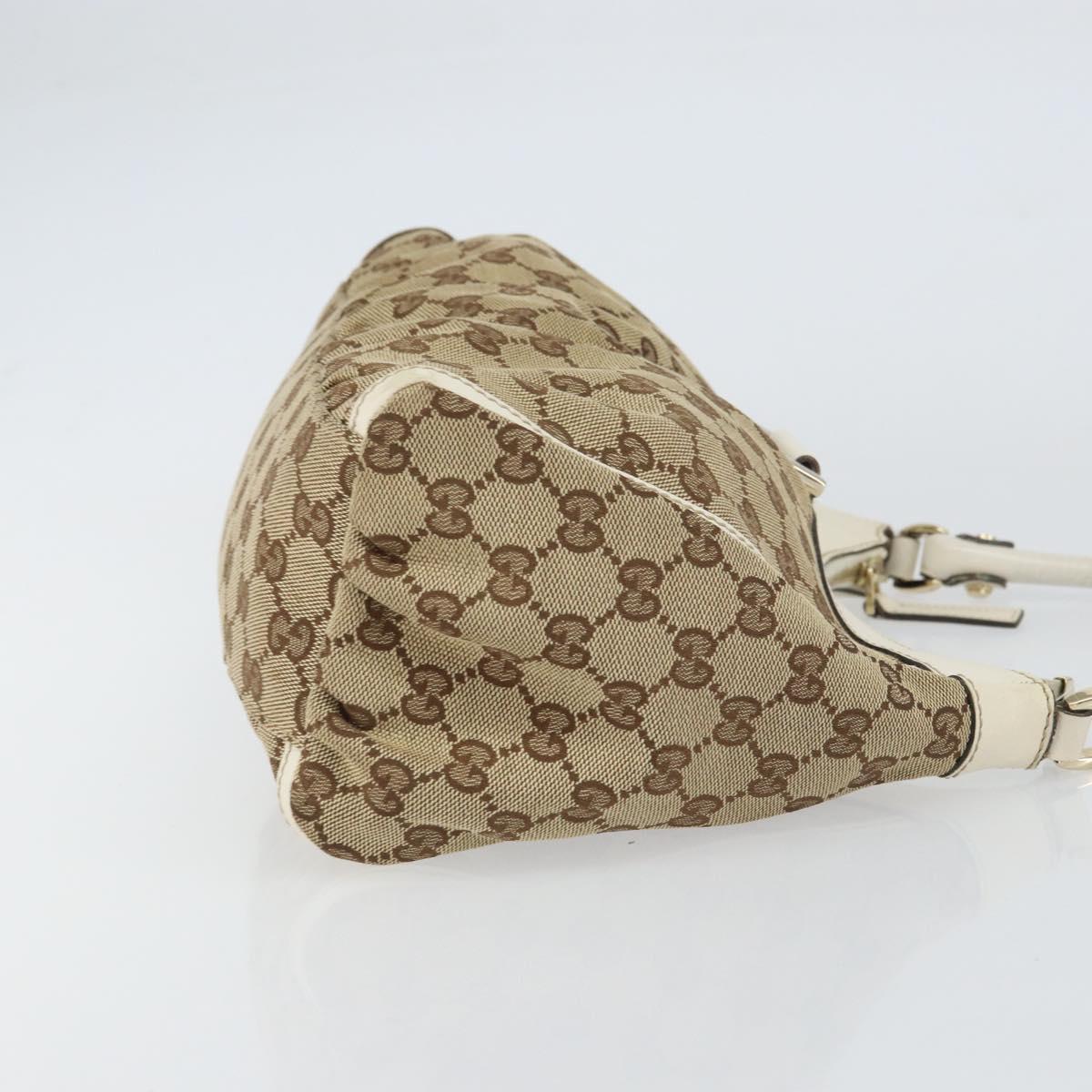 GUCCI GG Canvas Abbey Hand Bag Beige Gold 190525 Auth ka410