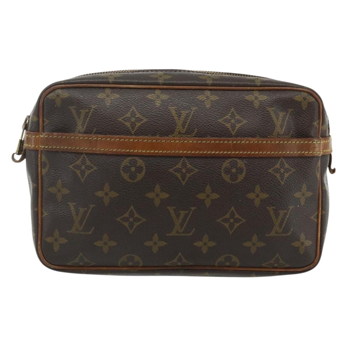 LOUIS VUITTON Monogram Compiegne 23 Clutch Bag M51847 LV Auth ka4101