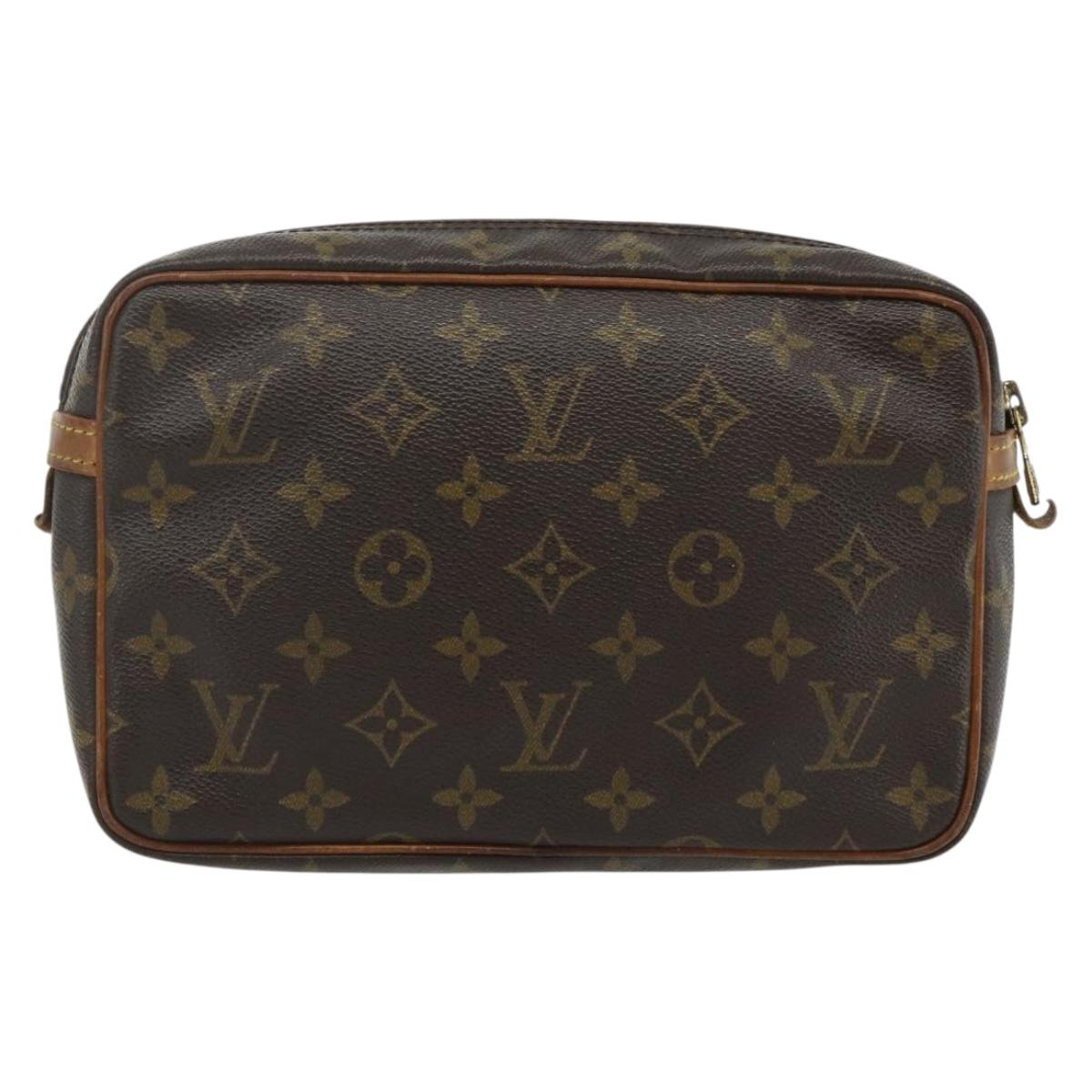 LOUIS VUITTON Monogram Compiegne 23 Clutch Bag M51847 LV Auth ka4101