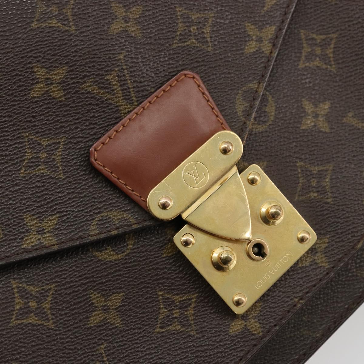 LOUIS VUITTON Monogram Monceau 28 Hand Bag M51185 LV Auth ka4106