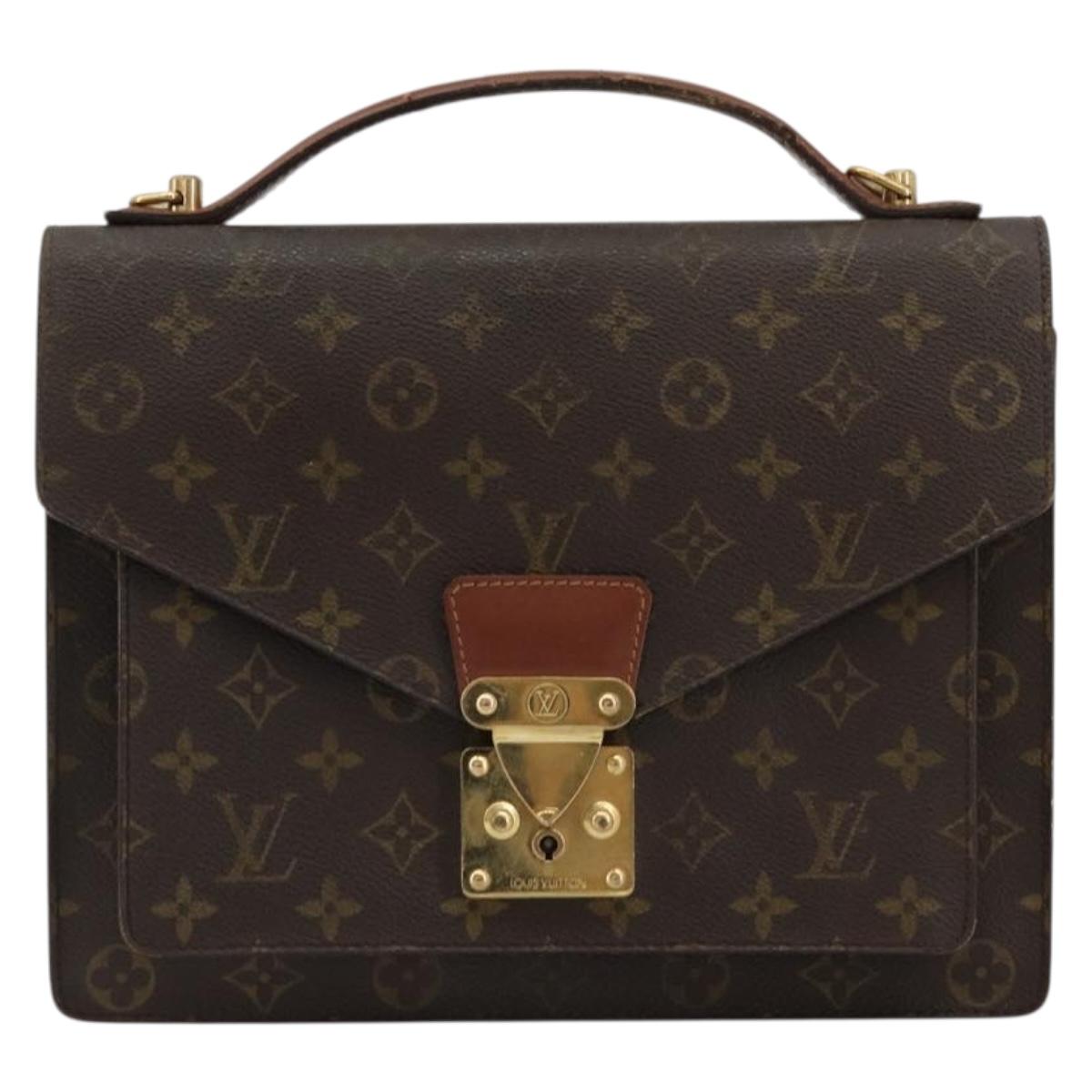 LOUIS VUITTON Monogram Monceau 28 Hand Bag M51185 LV Auth ka4106