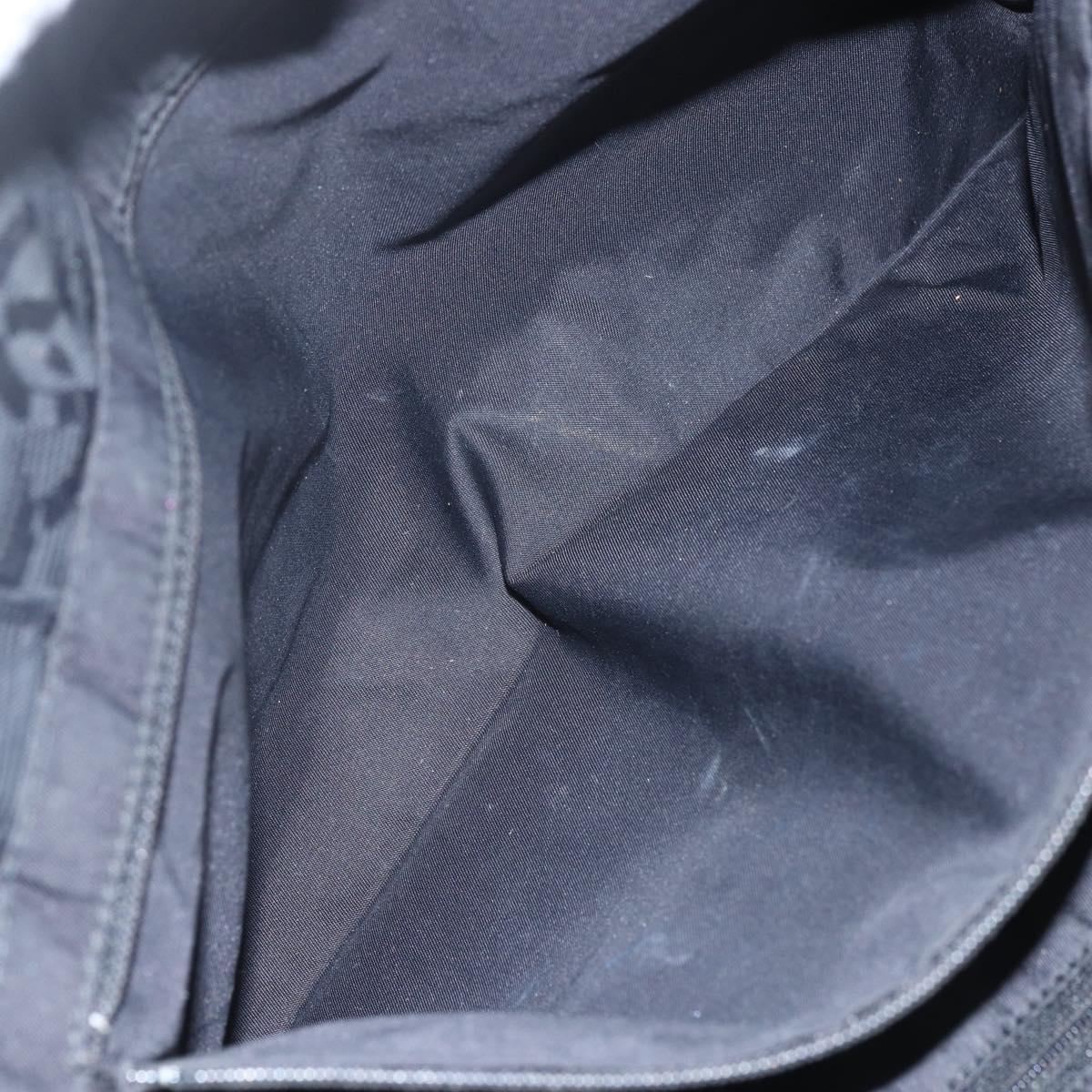 CHANEL New Travel Line Tote Bag Nylon Black gold CC Auth ka411