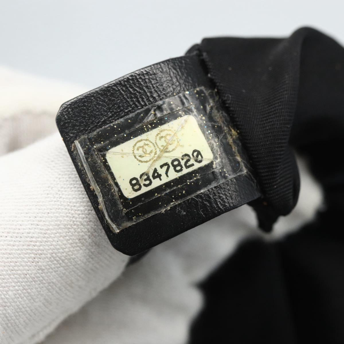 CHANEL New Travel Line Tote Bag Nylon Black gold CC Auth ka411