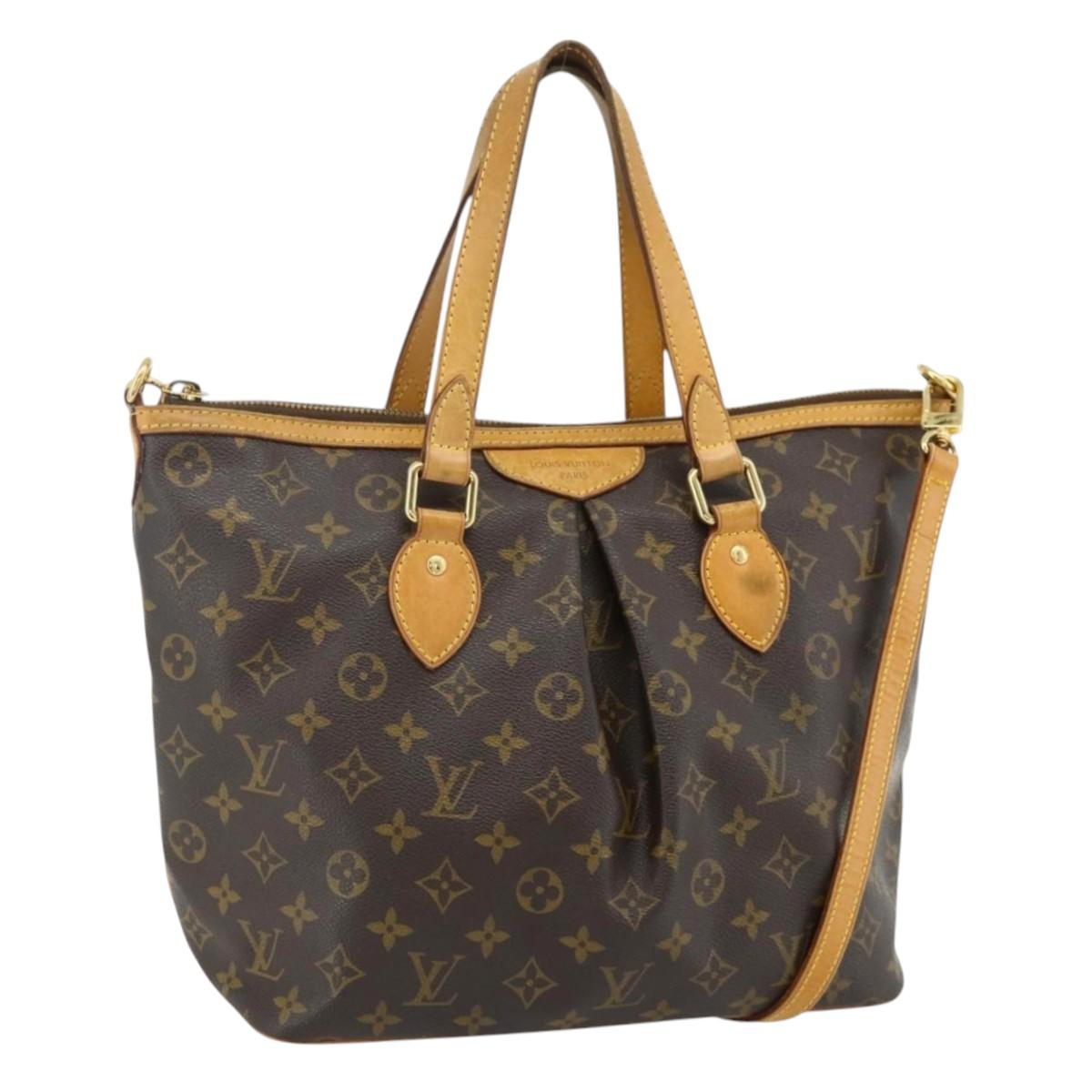 LOUIS VUITTON Monogram Palermo PM Tote Bag M40145 LV Auth ka4111A