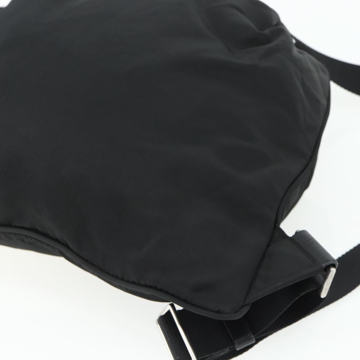 PRADA Backpack Nylon Black Silver Auth ka4116A