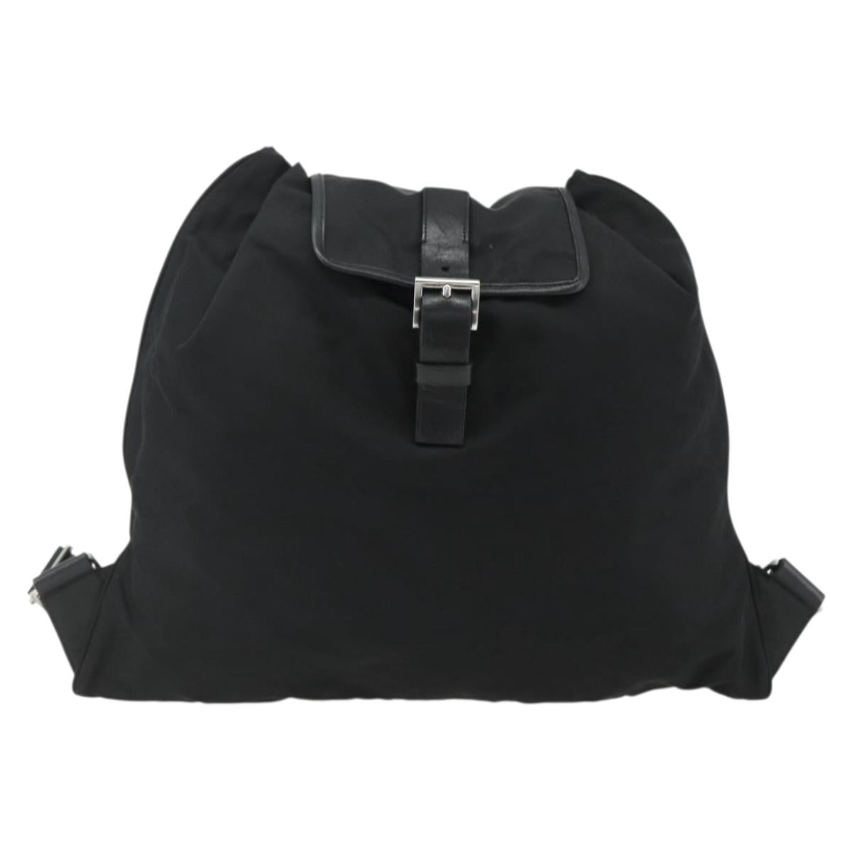 PRADA Backpack Nylon Black Silver Auth ka4116A