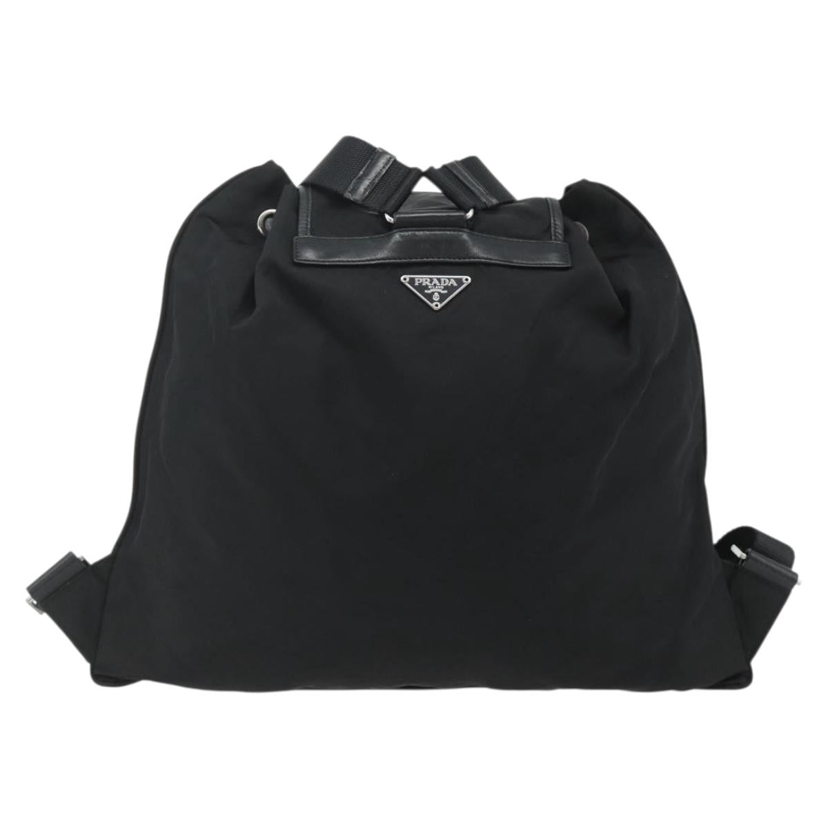 PRADA Backpack Nylon Black Silver Auth ka4116A
