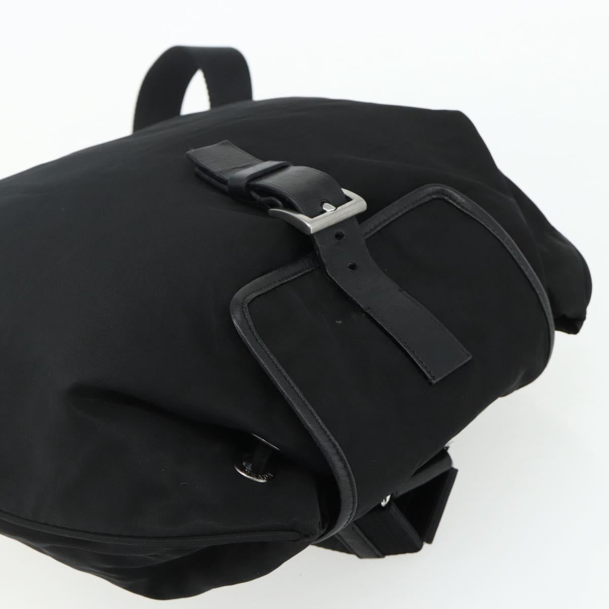 PRADA Backpack Nylon Black Silver Auth ka4116A