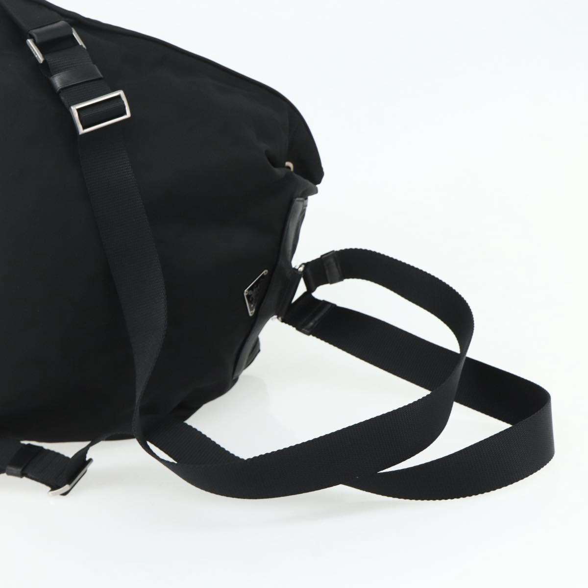 PRADA Backpack Nylon Black Silver Auth ka4116A