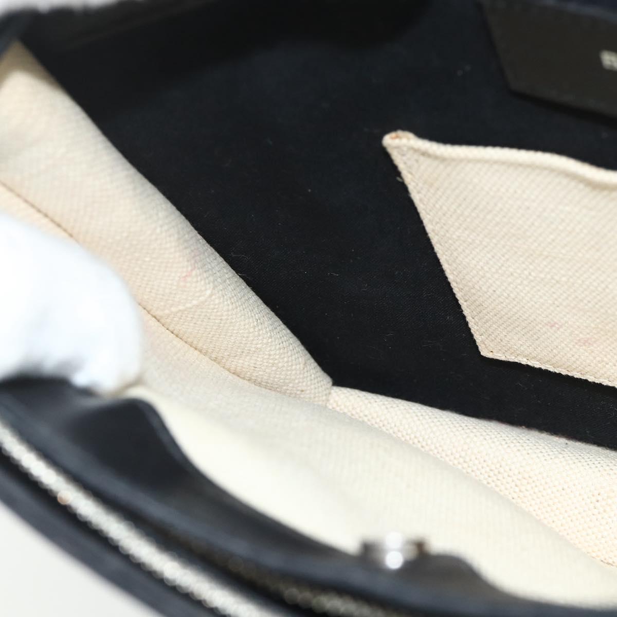 BALENCIAGA Shoulder Bag Canvas Black White 339937 Auth ka4118