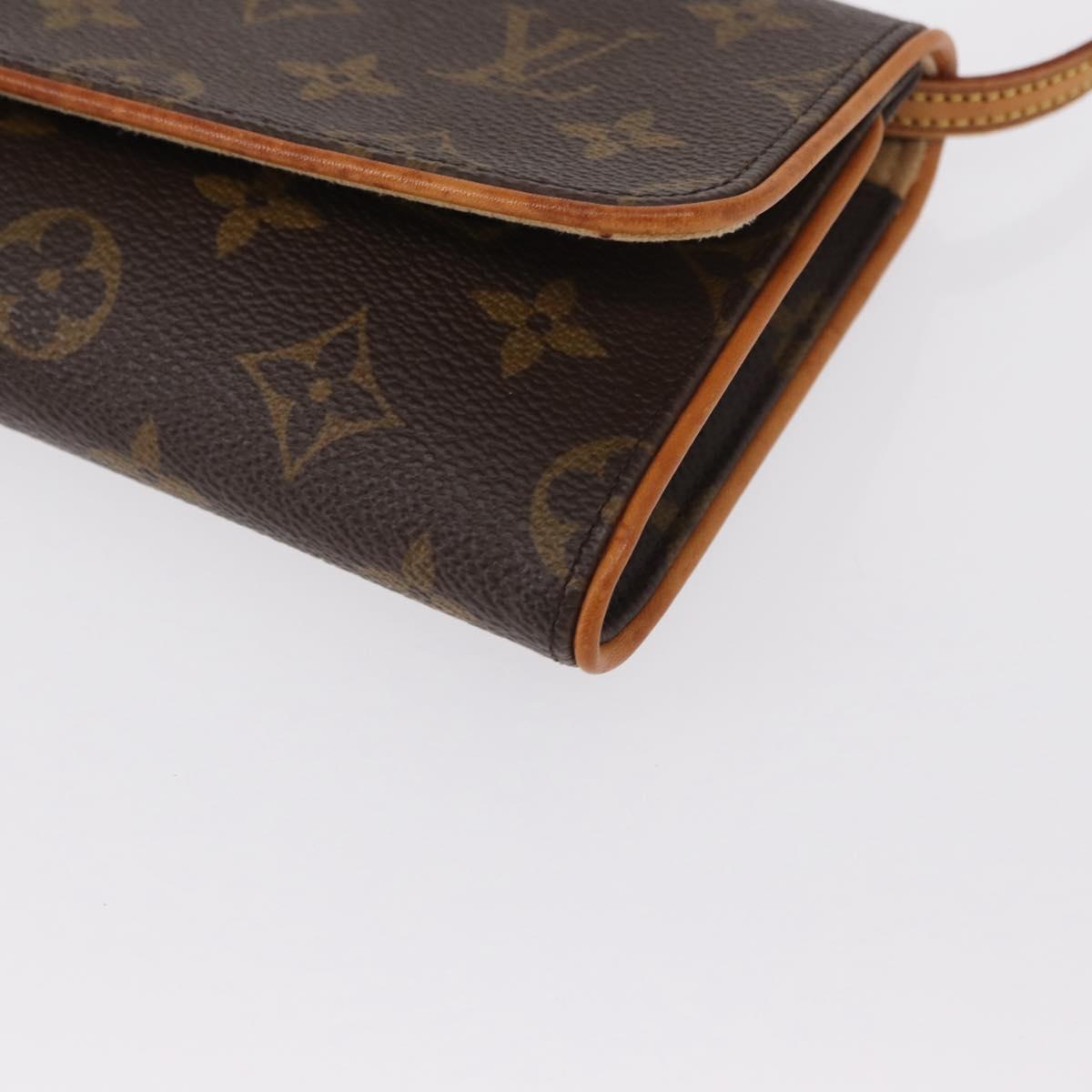 LOUIS VUITTON Monogram Pochette Twin GM Shoulder Bag M51852 LV Auth ka412