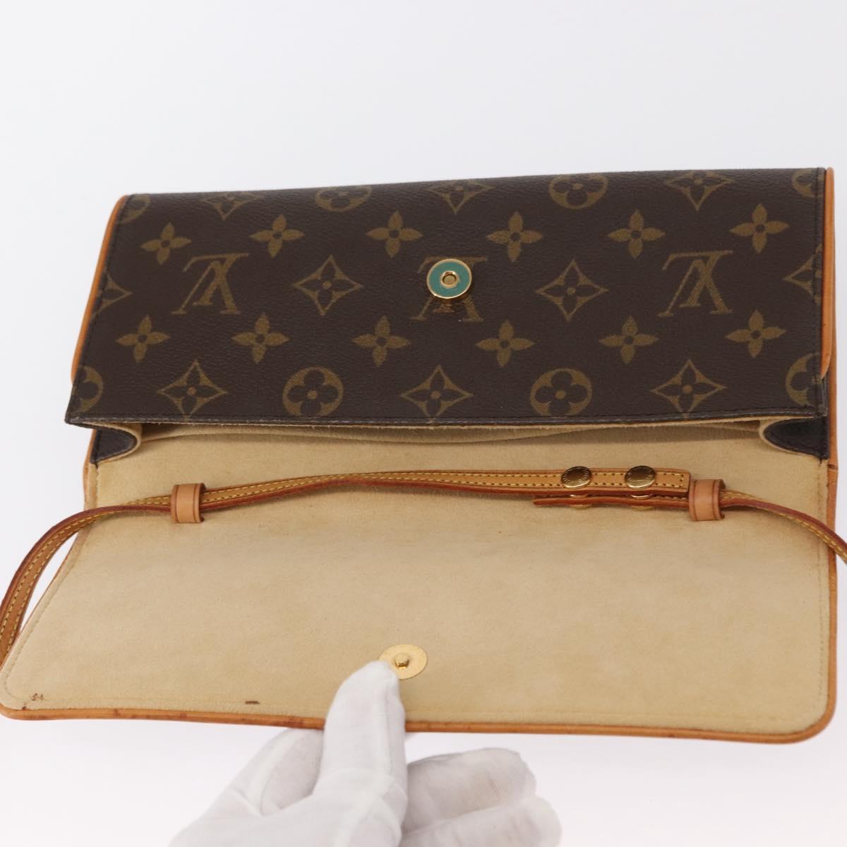 LOUIS VUITTON Monogram Pochette Twin GM Shoulder Bag M51852 LV Auth ka412