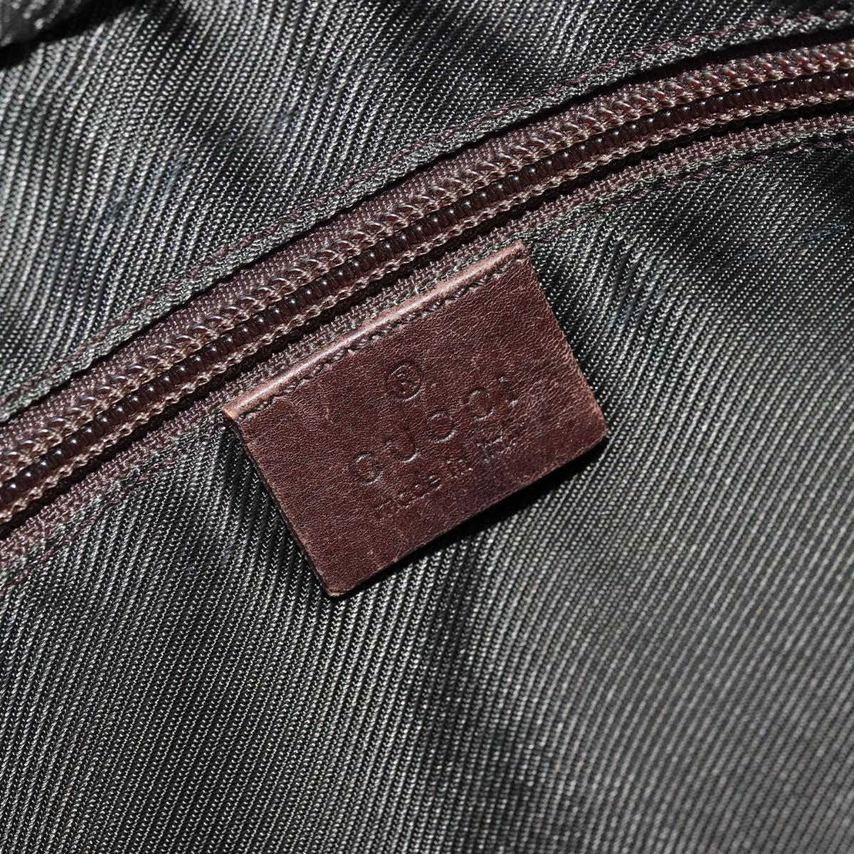 GUCCI GG Canvas Tote Bag Brown Silver 28892 Auth ka4120
