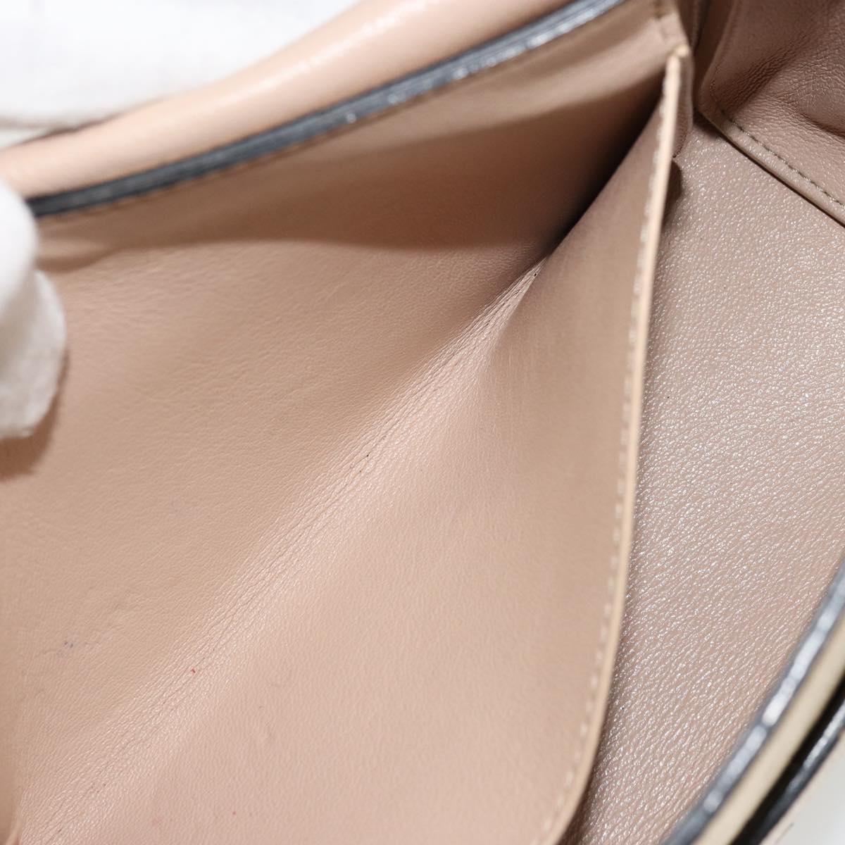 Chloe Chain Shoulder Bag Leather Gold Auth ka4137A